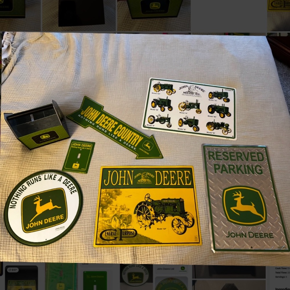 John Deere Collectible Sign Set - Green and Yellow